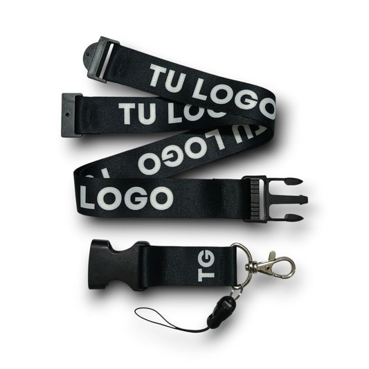 "Cinta portagafetes lanyard personalizado con logotipo de empresa, varios colores"
