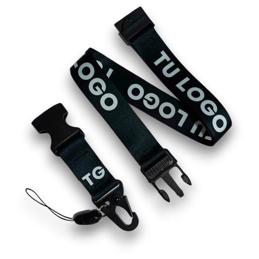 "Lanyard premium personalizado con diseño corporativo"