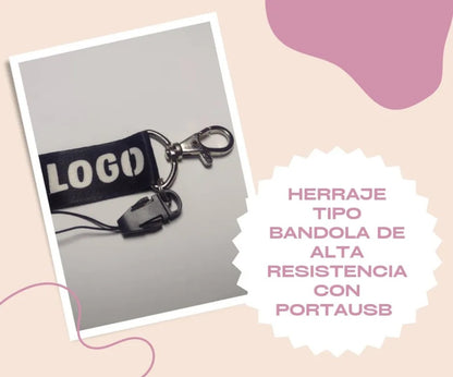"Cinta portagafetes lanyard personalizado con logotipo de empresa, varios colores"