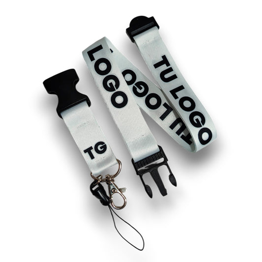 "Cinta portagafetes lanyard personalizado con logotipo de empresa, varios colores"