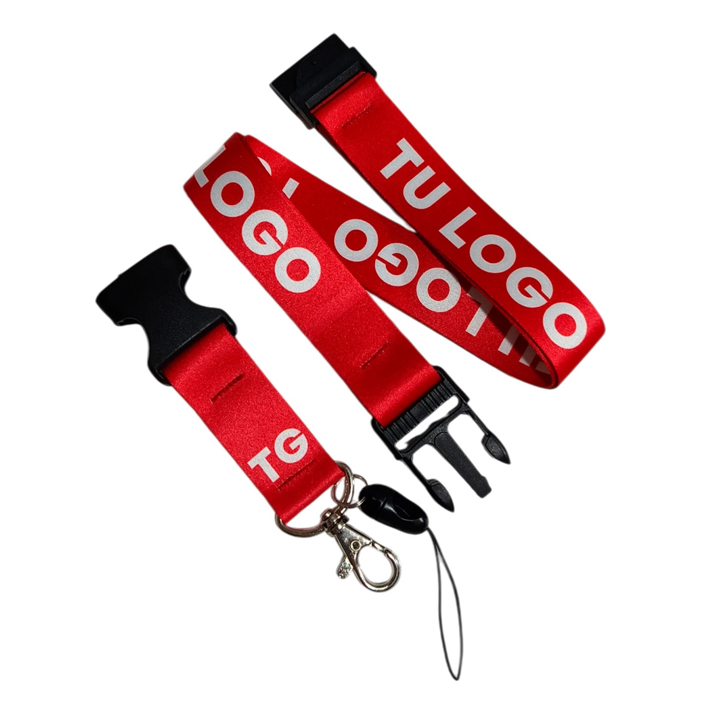 "Cinta portagafetes lanyard personalizado con logotipo de empresa, varios colores"